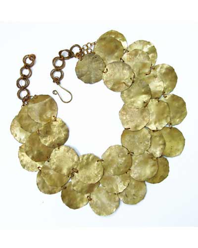 Golden coin necklace