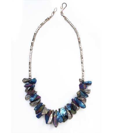 Handmade Original Titanium Quartz Nugget Necklace