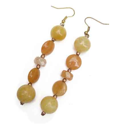 Honey Jade Bead Earrings