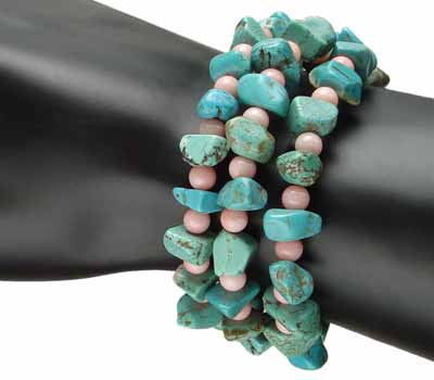 Coral And Turquoise Bracelet