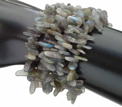 Labradorite Chips Coil Bracelet