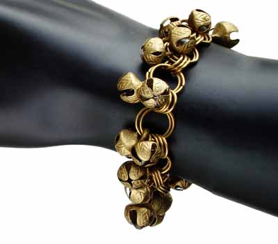Vintage Indian Brass Bell Bracelet