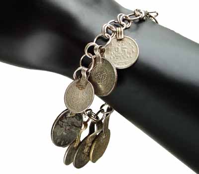 Vintage Kuchi Tribe Silver Coin Bracelet