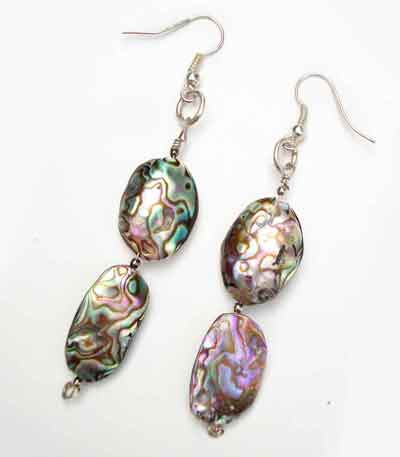 Large Paua Shell earrings