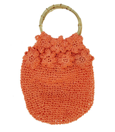Orange Crochet Handbag