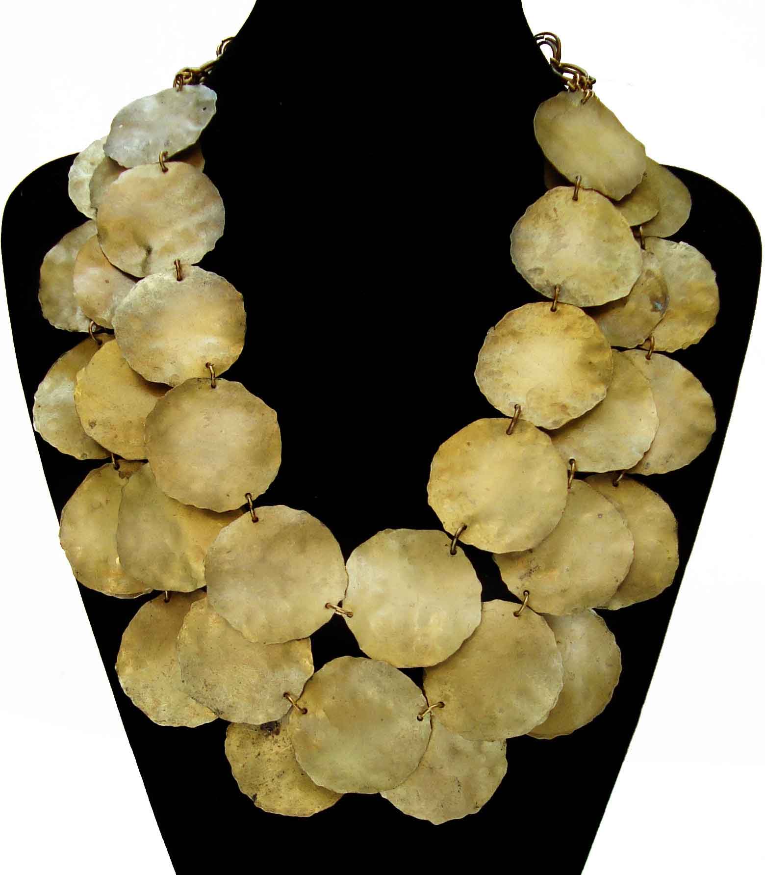 Large Gold Paillette Necklace