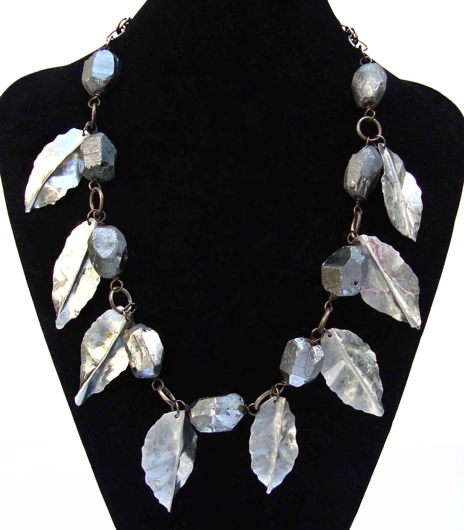 Chunky Silver Quartz Necklace