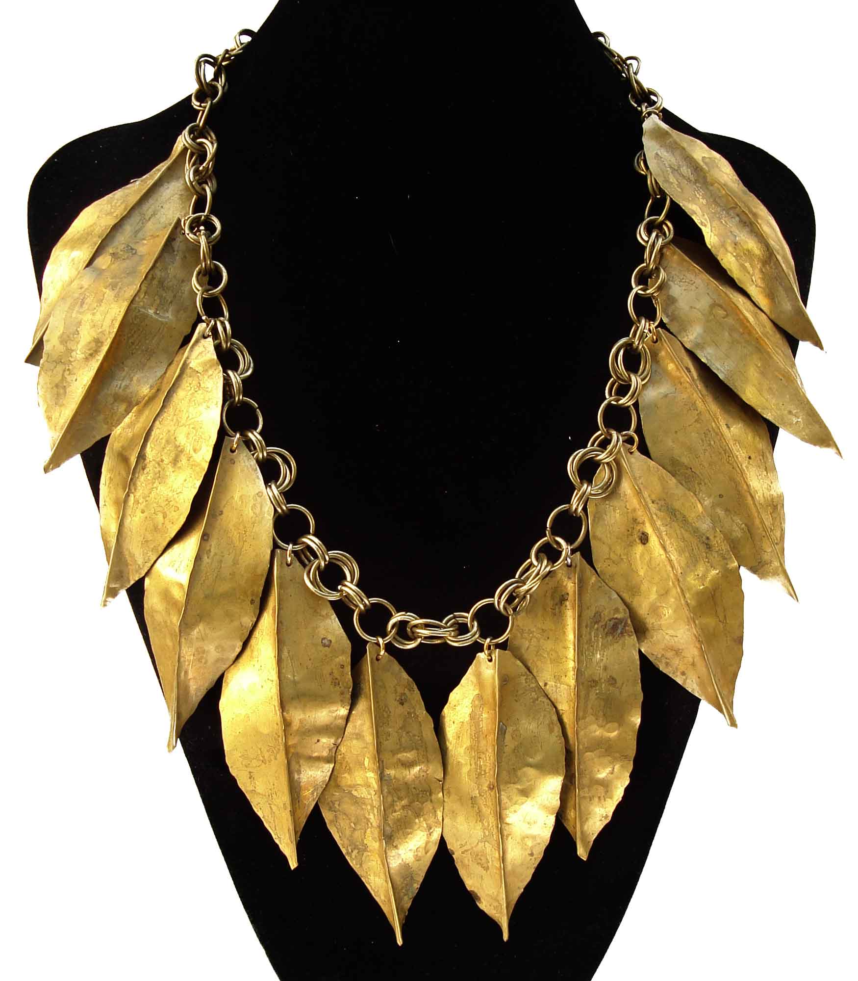 Chunky Gold Leaf Boho Necklace