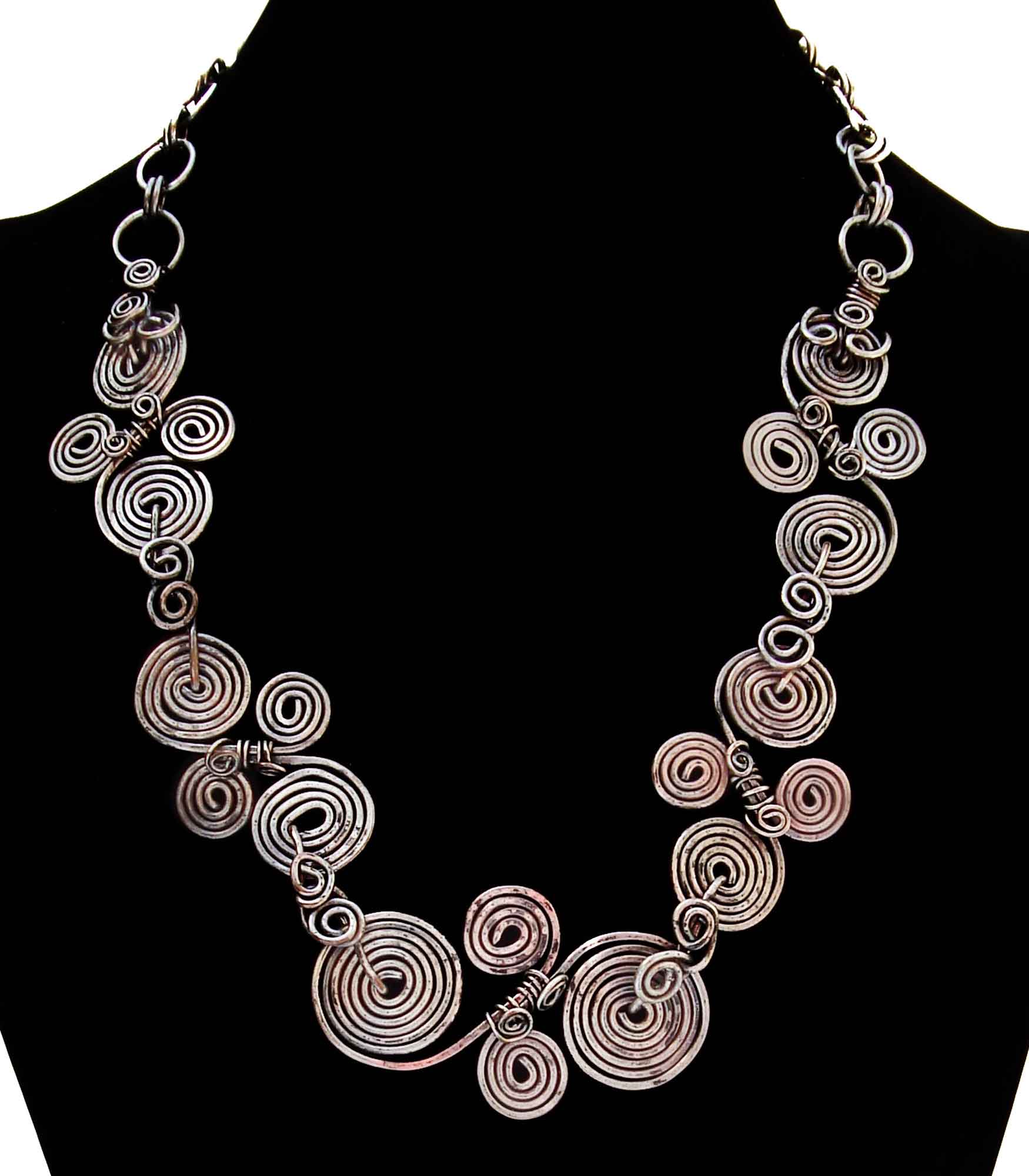 Silver Celtic Spirals Necklace