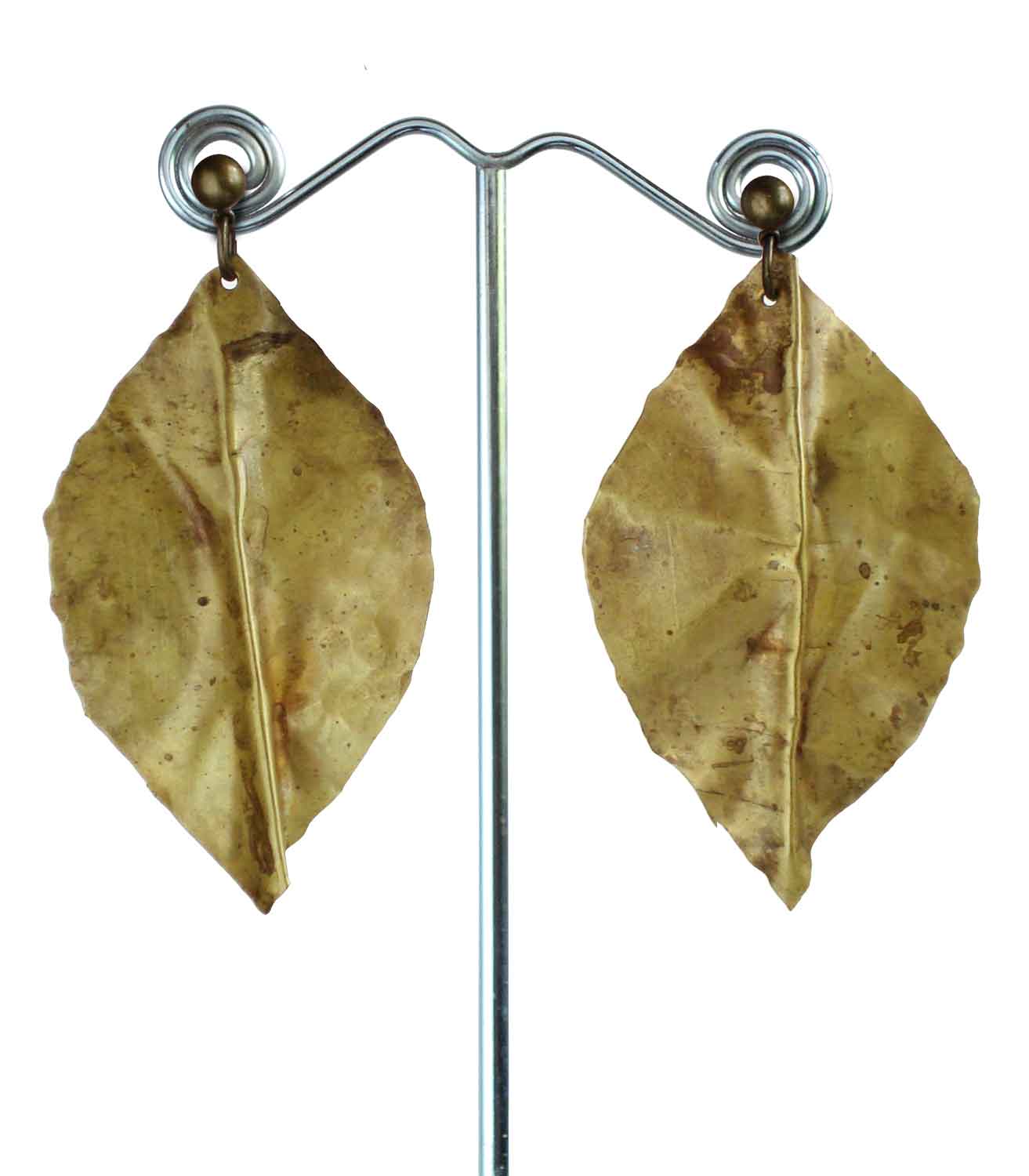 Copper Autumn Leaf Earrings