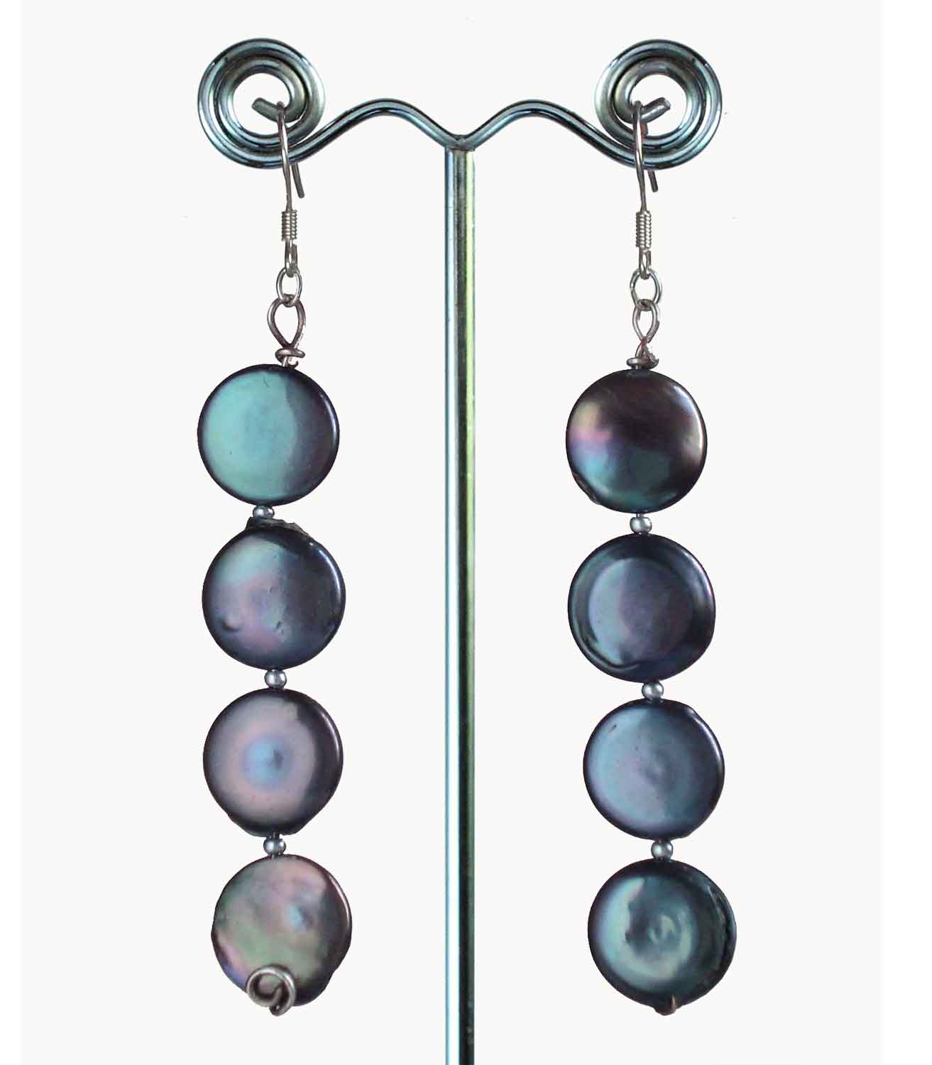 Black Freshwater Pearl Earrings