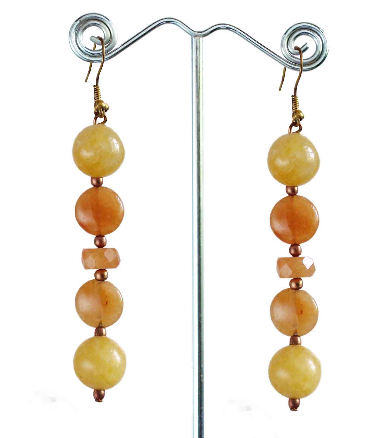 Hone Jade 5 Bead Earrings