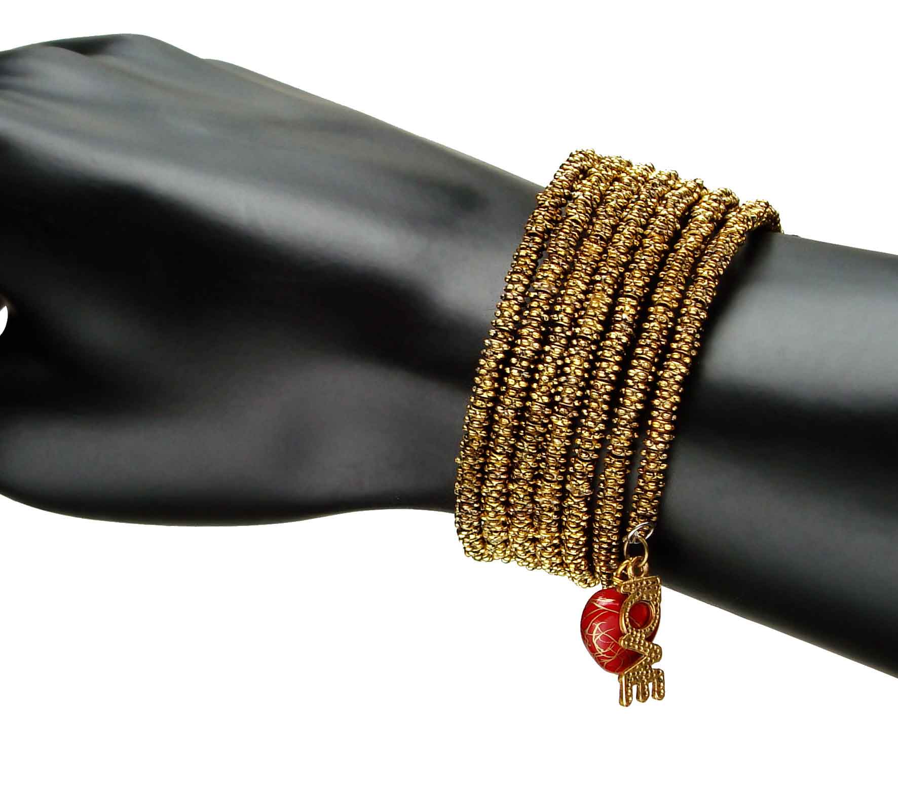 Vintage Indian Brass Bead Bracelet