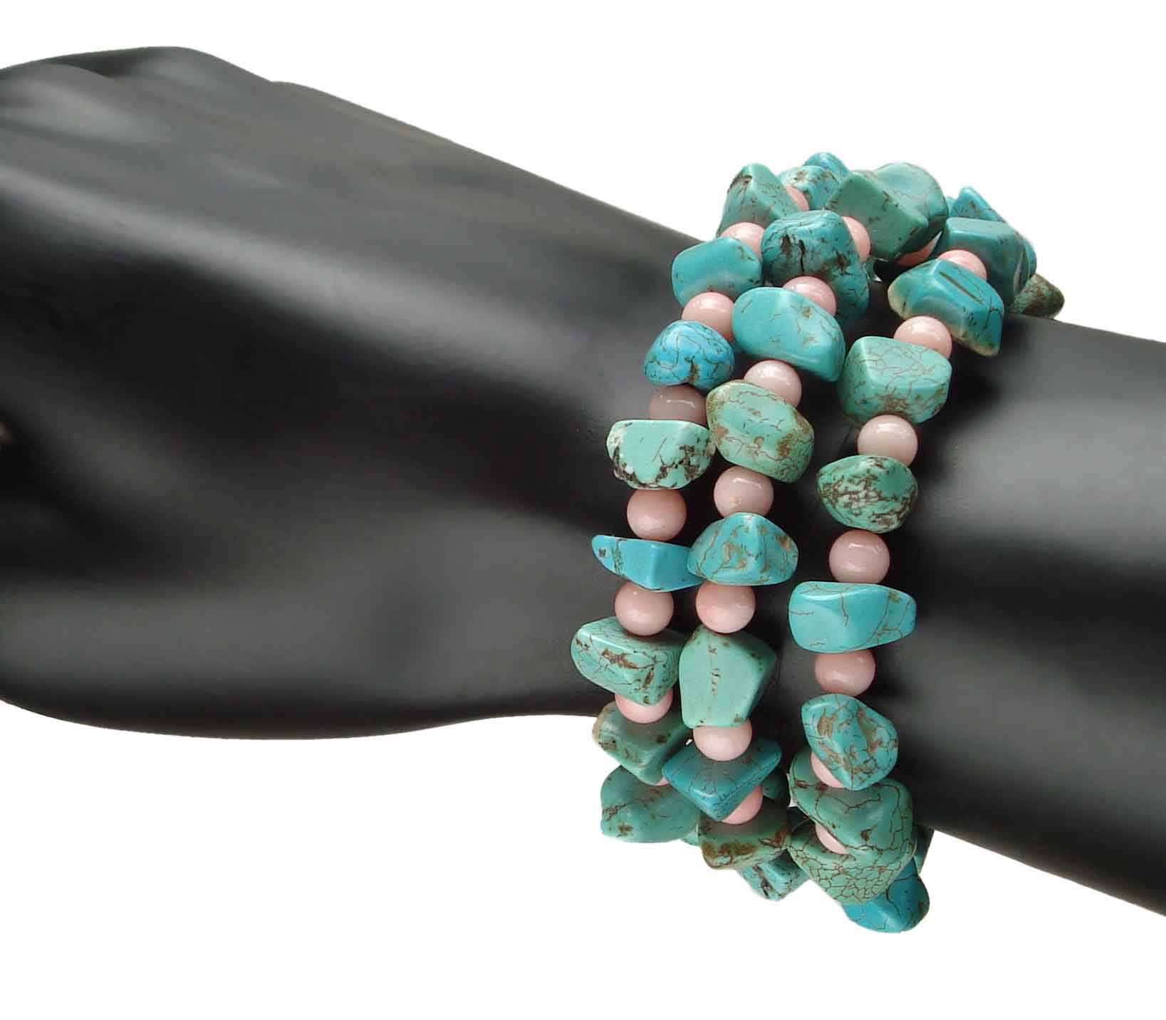 Coral And Turquoise Bracelet