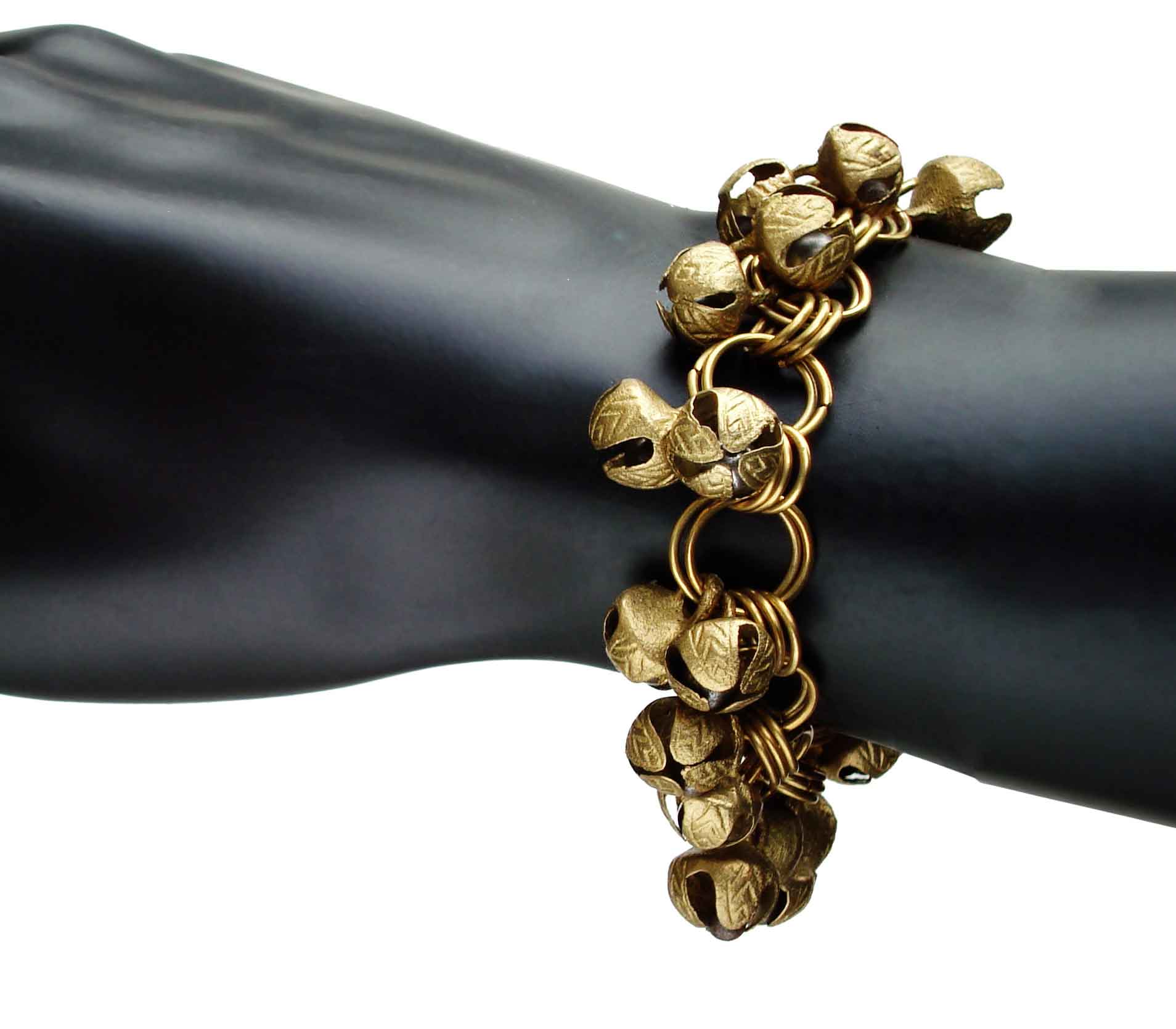 Vintage Indian Brass Bell Bracelet
