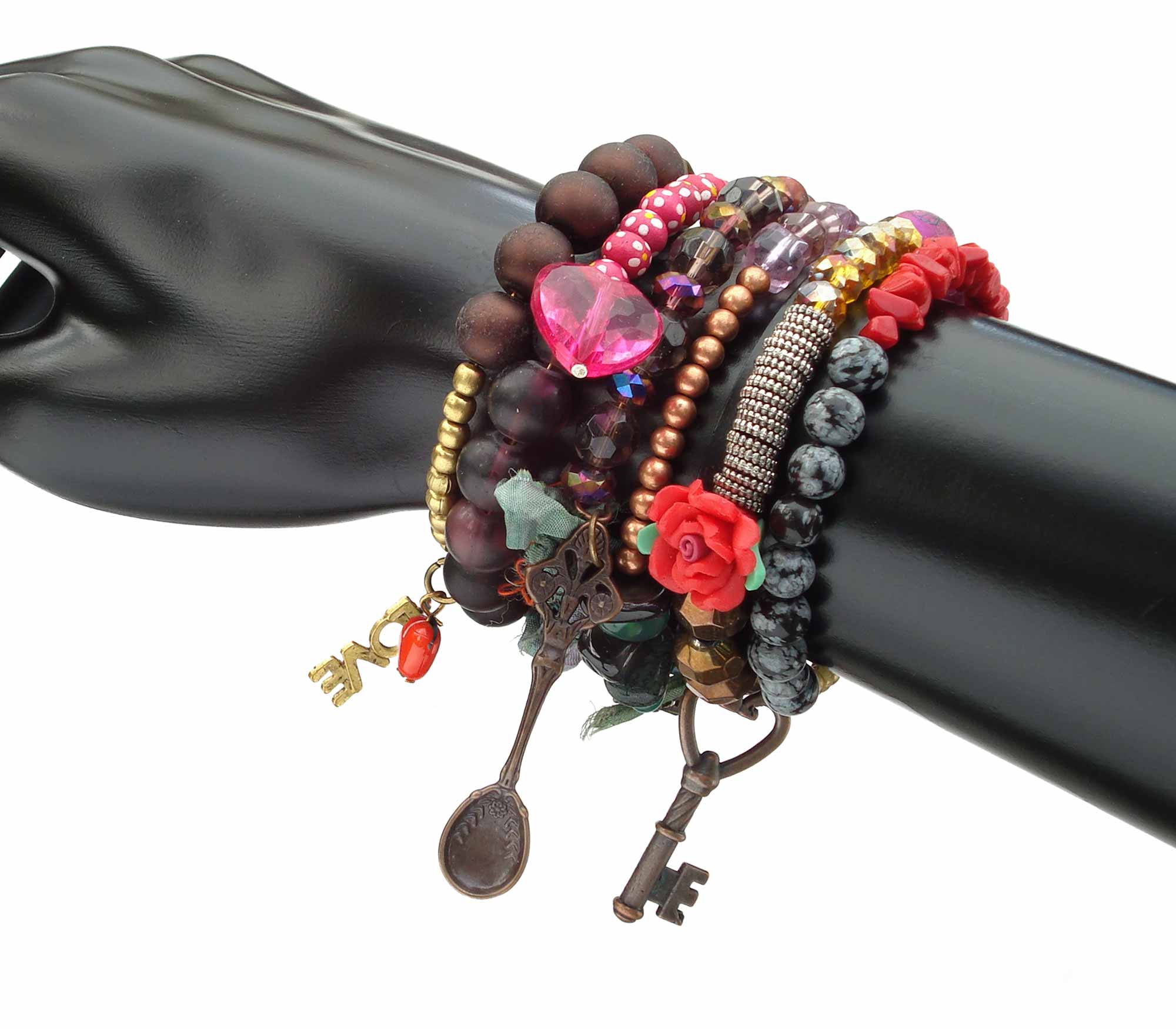 
Gemstone 6 Bead Bracelet